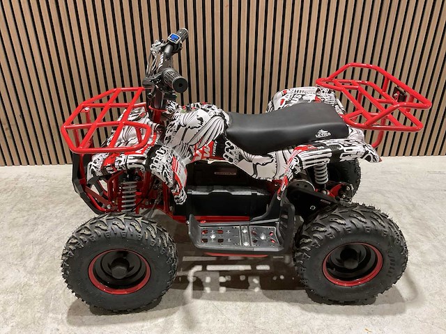 2025 ultra motocross met rekje atx 1000 elektrische quad rood/wit ma06e - afbeelding 4 van  14