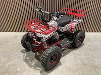 2025 ultra motocross met rekje atx 1000 elektrische quad rood/wit ma06e - afbeelding 1 van  14