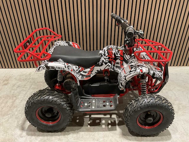 2025 ultra motocross met rekje atx 1000 elektrische quad rood/wit ma06e - afbeelding 9 van  14