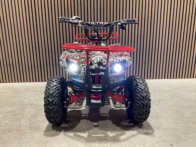 2025 ultra motocross met rekje atx 1000 elektrische quad rood/wit ma06e - afbeelding 5 van  14