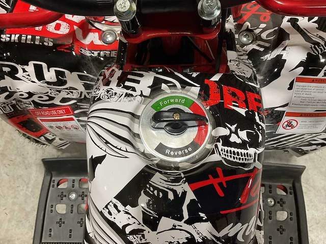 2025 ultra motocross met rekje atx 1000 elektrische quad rood/wit ma06e - afbeelding 14 van  14