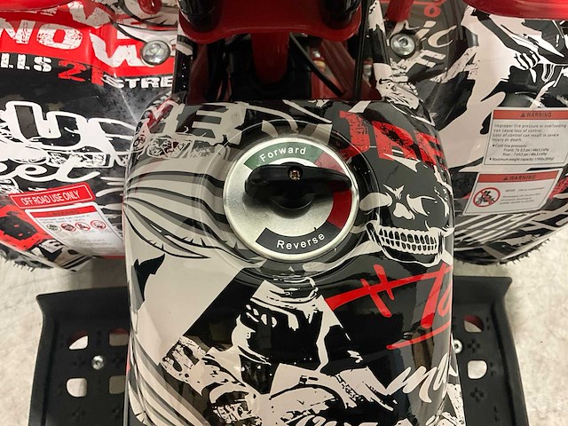 2025 ultra motocross met rekje atx 1000 elektrische quad rood/zwart live now - afbeelding 4 van  12