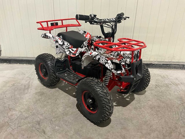 2025 ultra motocross met rekje atx 1000 elektrische quad rood/zwart live now - afbeelding 5 van  12