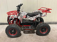 2025 ultra motocross met rekje atx 1000 elektrische quad rood/zwart live now - afbeelding 6 van  12