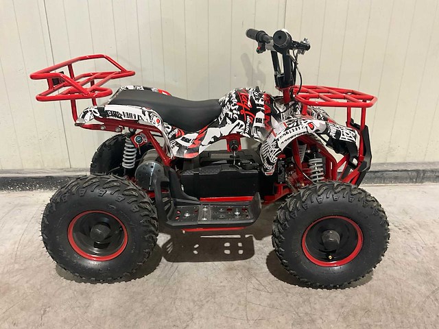 2025 ultra motocross met rekje atx 1000 elektrische quad rood/zwart live now - afbeelding 7 van  12