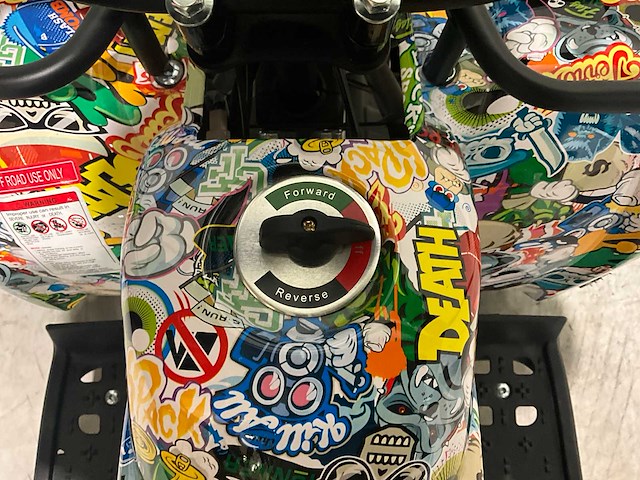 2025 ultra motocross met rekje atx 1000 elektrische quad zwart/geel terror - afbeelding 5 van  13