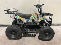 2025 ultra motocross met rekje atx 1000 elektrische quad zwart/geel terror - afbeelding 9 van  13