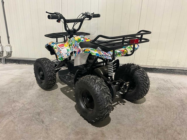 2025 ultra motocross met rekje atx 1000 elektrische quad zwart/geel terror - afbeelding 11 van  13
