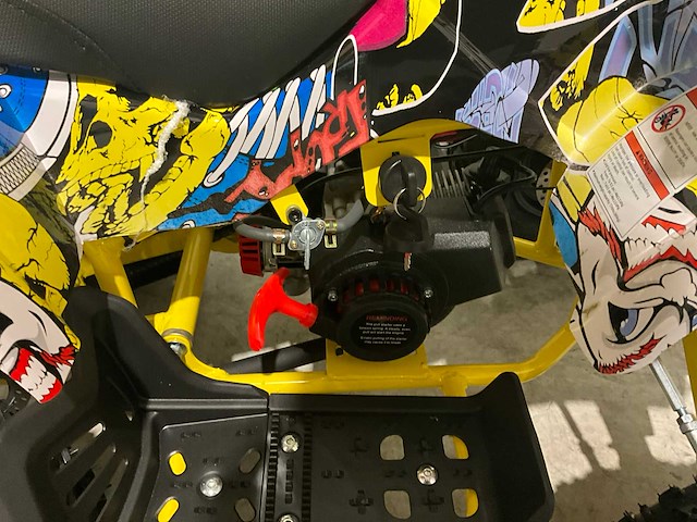 2025 ultra motocross met rekje atx 49 quad blauw/geel - afbeelding 2 van  10