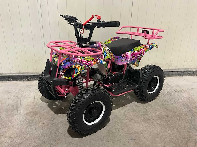 2025 ultra motocross met rekje atx 49 quad roze/paars/blauw/geel - afbeelding 1 van  10