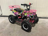2025 ultra motocross met rekje atx 49 quad roze/paars/blauw/geel - afbeelding 3 van  10