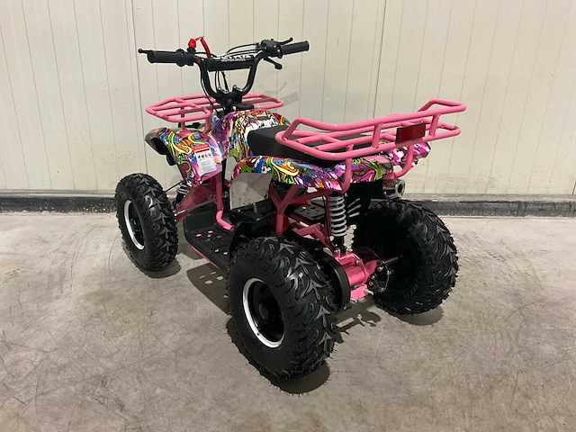 2025 ultra motocross met rekje atx 49 quad roze/paars/blauw/geel - afbeelding 7 van  10