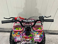 2025 ultra motocross met rekje atx 49 quad roze/paars/blauw/geel - afbeelding 9 van  10