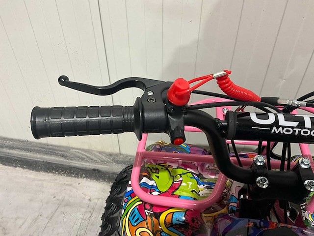 2025 ultra motocross met rekje atx 49 quad roze/paars/blauw/geel - afbeelding 10 van  10