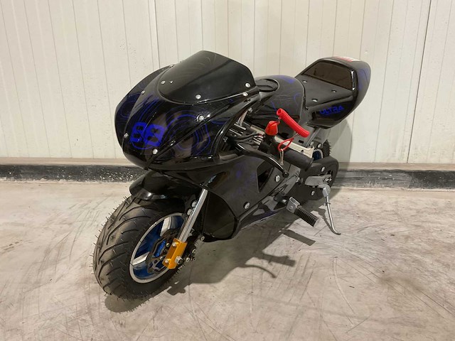 2025 ultra motocross pocket bike mini motor blauw - afbeelding 1 van  12