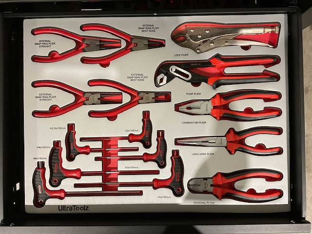 2025 ultratoolz germany 7/7 slim gereedschapswagen gevuld - afbeelding 9 van  12