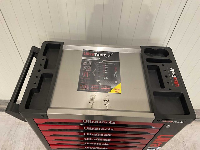 2025 ultratoolz germany 7/7 zw/rd gereedschapswagen gevuld - afbeelding 2 van  17
