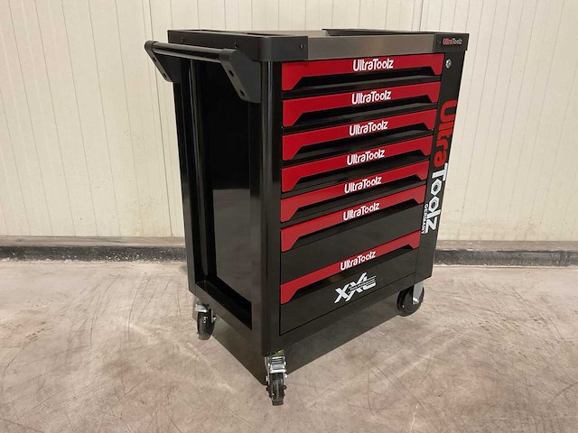 2025 ultratoolz germany 7/7 zw/rd gereedschapswagen gevuld - afbeelding 1 van  17