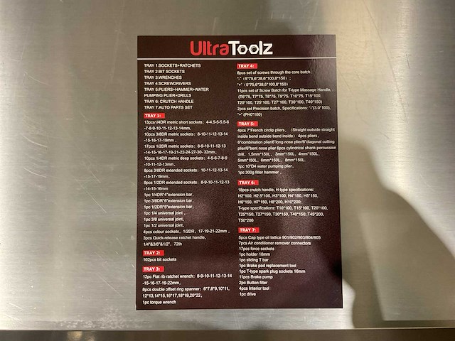 2025 ultratoolz germany 8/7 gereedschapswagen gevuld - afbeelding 12 van  20