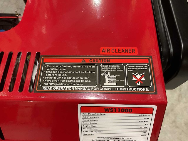 2025 walter stahl ws1100 stroomgenerator - afbeelding 6 van  19