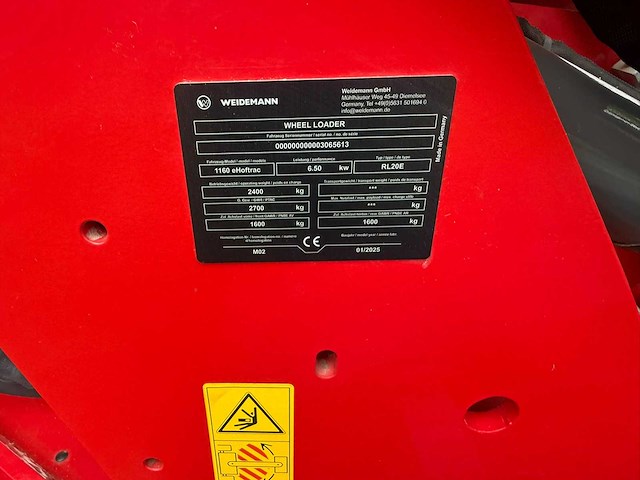 2025 weidemann hoftrac 1160e shovel - afbeelding 2 van  7