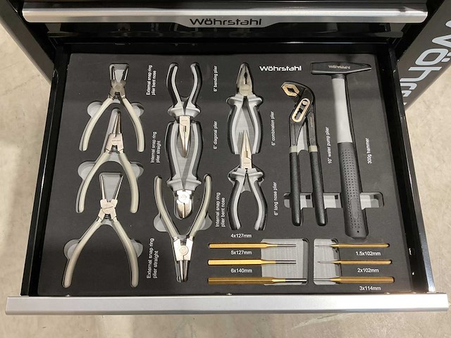 2025 wöhrstahl deutschland 7/7 gereedschapswagen gevuld - afbeelding 6 van  17