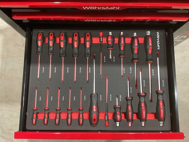 2025 wöhrstahl deutschland 7/7 gereedschapswagen gevuld - afbeelding 4 van  16