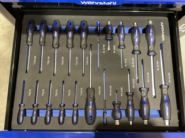 2025 wöhrstahl deutschland 7/7 gereedschapswagen gevuld - afbeelding 15 van  17