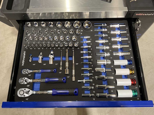 2025 wöhrstahl deutschland 7/7 gereedschapswagen gevuld - afbeelding 3 van  17