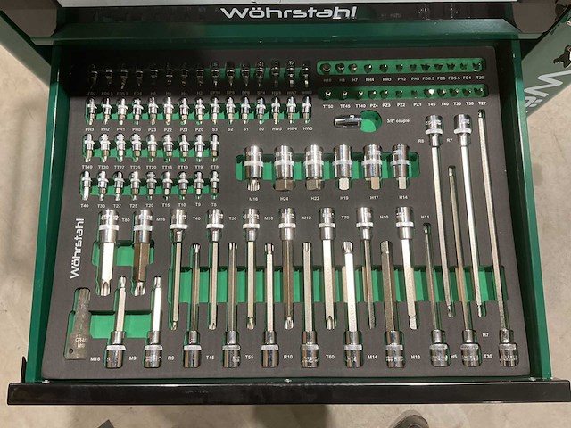 2025 wöhrstahl deutschland 7/7 gereedschapswagen gevuld - afbeelding 5 van  17
