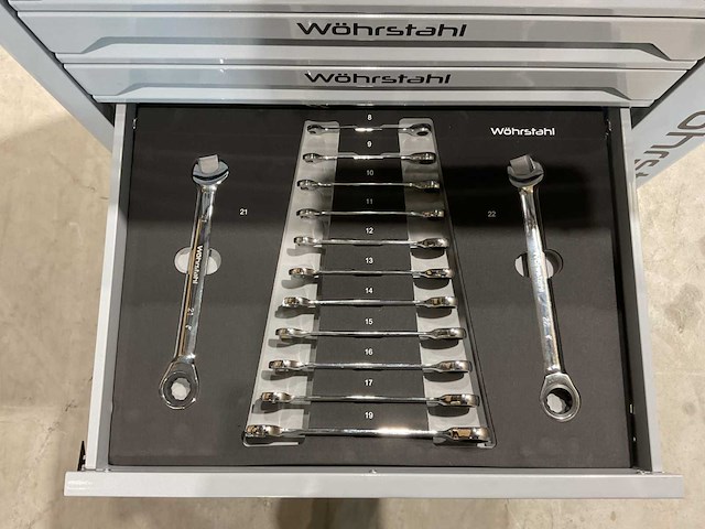 2025 wöhrstahl deutschland 7/7 gereedschapswagen gevuld - afbeelding 6 van  17