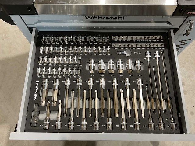 2025 wöhrstahl deutschland 7/7 grs gereedschapswagen gevuld - afbeelding 4 van  17