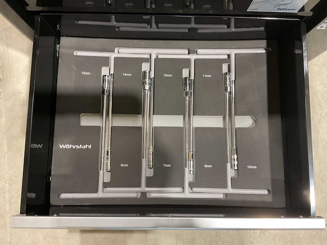 2025 wöhrstahl deutschland 7/7 zw/rvs gereedschapswagen gevuld - afbeelding 9 van  17