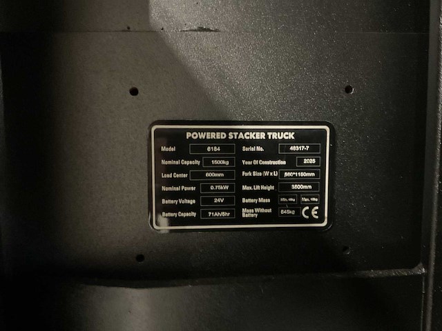 2025 ws15h-3500 elektrische stapelaar - afbeelding 19 van  26