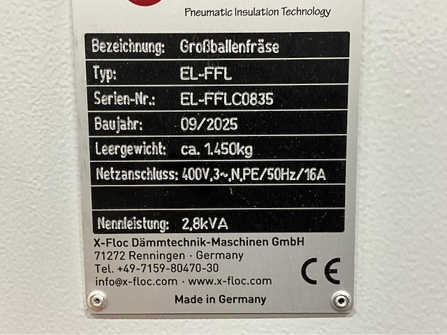 2025 x-floc el-ffl / em430-ds-wb isolatie blaasmachine - afbeelding 10 van  19