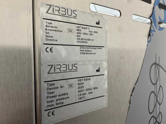 2025 zirbus hst 8x6x9 laboratoriumautoclaaf - afbeelding 7 van  9