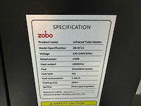 2025 zobo zb-kf12 infrarood heater ongebruikt - afbeelding 5 van  21