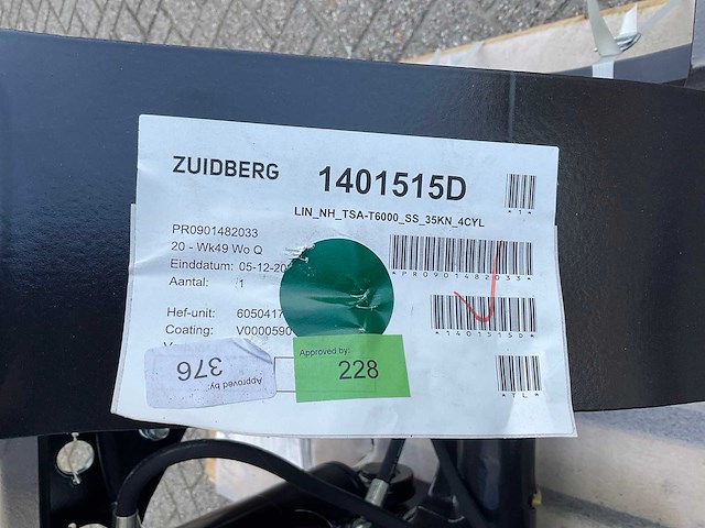 2025 zuidberg new holland tsa-t6000 4.cil fronthef - afbeelding 7 van  8