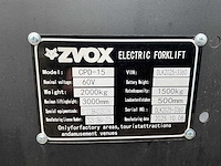2025 zvox cpd-15 vorkheftruck ongebruikt - afbeelding 29 van  35