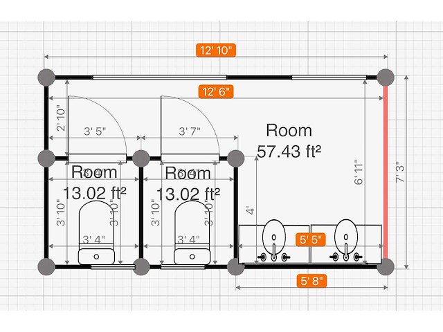 2026 - adacon - p400wc - luxe wc-container 390x220cm (ongebruikt) - afbeelding 6 van  14