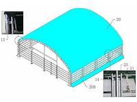 2026 - easy-going - (10x10x4,5 meter) - army green - dierenverblijf / shelter 10 meter - afbeelding 1 van  7