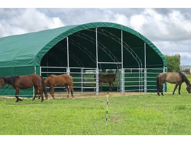 2026 - easy-going - (10x10x4,5 meter) - army green - dierenverblijf / shelter 10 meter - afbeelding 3 van  7