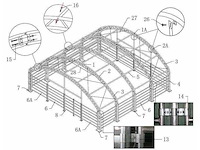 2026 - easy-going - (10x10x4,5 meter) - army green - dierenverblijf / shelter 10 meter - afbeelding 6 van  7