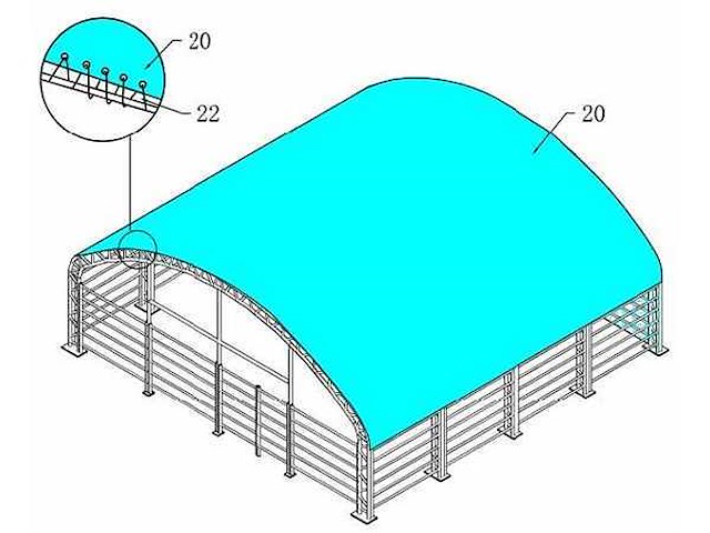 2026 - easy-going - (10x10x4,5 meter) - army green - dierenverblijf / shelter 10 meter - afbeelding 7 van  7