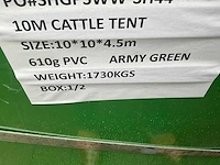 2026 - easy-going - (10x10x4,5 meter) - army green - dierenverblijf / shelter 10 meter - afbeelding 9 van  17