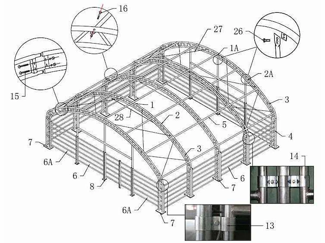 2026 - easy-going - (10x10x4,5 meter) - army green - dierenverblijf / shelter 10 meter - afbeelding 15 van  17