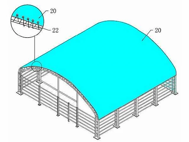 2026 - easy-going - (10x10x4,5 meter) - army green - dierenverblijf / shelter 10 meter - afbeelding 17 van  17