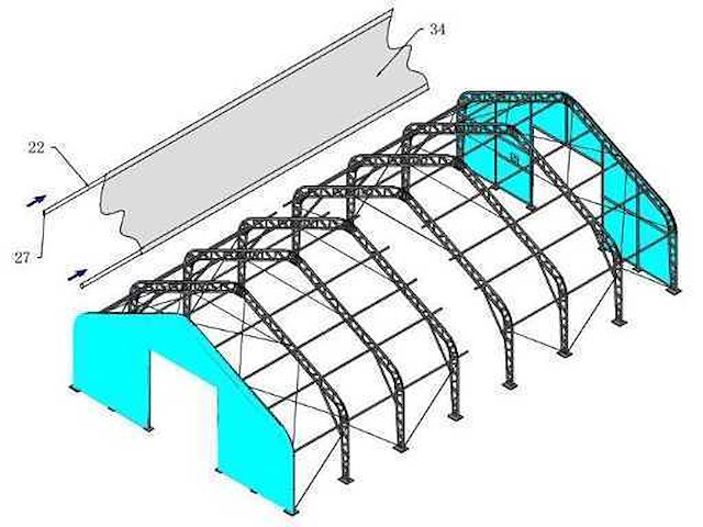 2026 - easy-going - (18,30x12,20x6,40 meter) - garage / tent / opslag shelter 406021dp - afbeelding 4 van  13