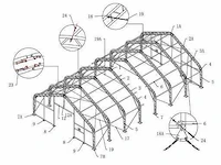 2026 - easy-going - (18,30x12,20x6,40 meter) - garage / tent / opslag shelter 406021dp - afbeelding 9 van  13