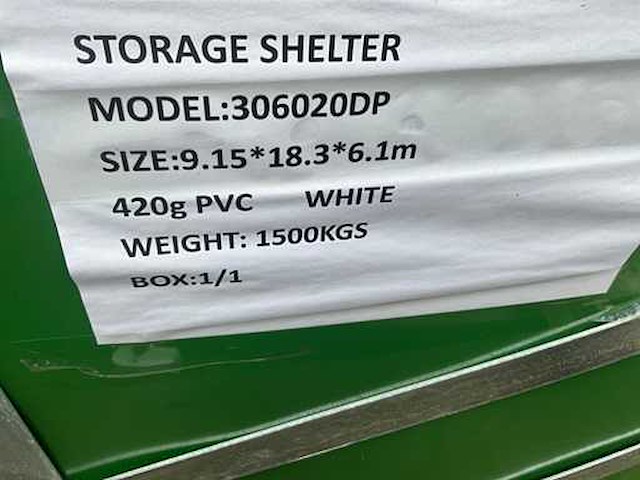 2026 - easy-going - (18,3x9,15x6,1 meter) - garage tent / opslag shelter 306020dp - afbeelding 2 van  3